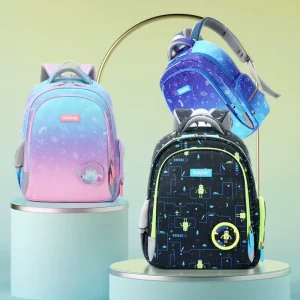 Custom Lightweight Stylish Nylon Waterproof Large Capacity Student Children Primary School Bag Kids Light Backpack