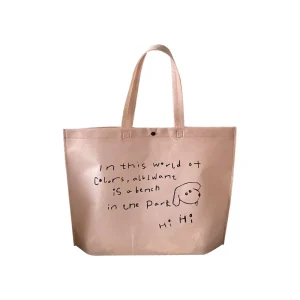 Custom Logo Bag Durable Non Coated Non Woven Tote Bag with Silk Screen Printing for Industrial & Exhibition Use