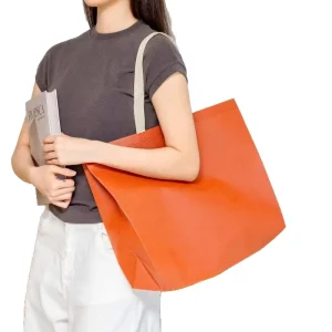 Custom Logo Bag Screen Printed Durable Virgin Non Woven Tote Bag with Hand Length Handle Reusable Recyclable Eco Friendly