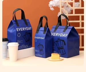Custom Logo Biodegradable Fabric Thermal Food Cooler Backpack Bag Waterproof Non Woven Insulated Exhibition Cooler Bags