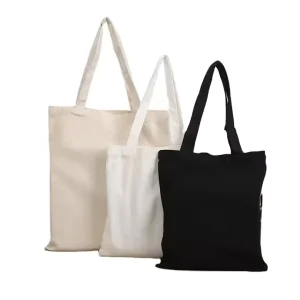 Custom Logo Cotton Canvas Shopping Bags Personalized Plain Handbags Sublimation Blank Handbags
