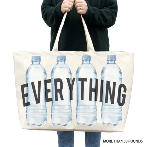 Custom Logo Durable Personalized Canvas Beach Tote Gift Printed Cotton Tote Bag for Women Shopping