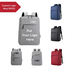 Custom Logo Fashion Travel Student Schoolbag Men’s Large Capacity Business Backpack With USB Computer Laptop Backpacks