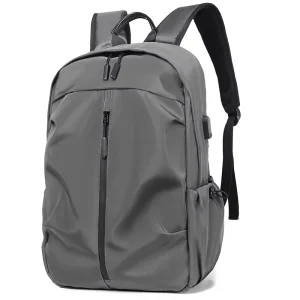 Custom Logo Grey Stylish Waterproof Students School Backpack Boys Shockproof Laptop Bag Large School Backpack