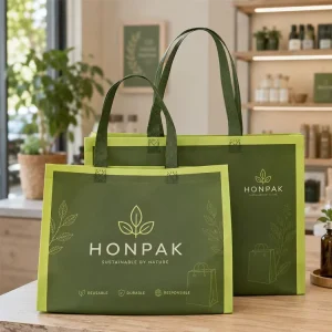 Custom Logo Laminated Non Woven Shopping Bag Reusable Eco-Friendly Tote with Full Color Printing Factory
