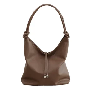 Custom Logo Large Capacity Ladies Handbags Casual Genuine Leather Tote Bag Simple Design Women Shoulder Bags