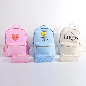Custom Logo Pattern Kids Teenager College Students School Book Bags Waterproof Durable 15 Inches Large Capacity School Backpacks