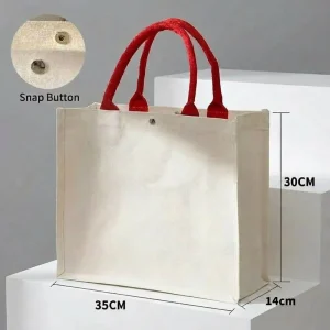 Custom Logo Printed Eco Friendly Promotional Fashion Style Letter Pattern Durable Reusable Cotton Canvas Tote Bag Large Capacity