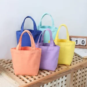Custom Logo Printed Eco friendly Recycled Cotton Tote Bags Women’s Reusable Organic Handbag Promotional Bags