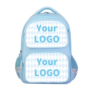 Custom Logo Printed Fashion Softback School Backpack for Girls Sublimation Printable Bookbag Laptop Compartment