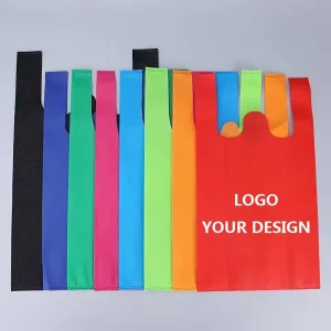 Custom Logo Printed Heavy Duty Recyclable Non Woven Shopping Tote Bag for Business Promotion Shopping & Carry Use