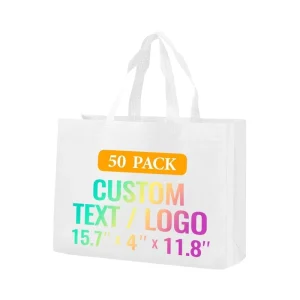 Custom Logo Printed Non Woven Tote Bag Promotional Reusable Shopping Bags Bulk Giveaway Event Gift Bag With Handle For Ads
