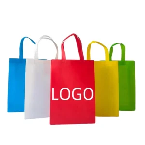 Custom Logo Printed Tote Handbags Non Woven Canvas Bag with Letter Pattern