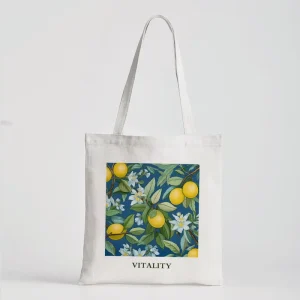 Custom Logo Printed Versatile Shoulder Bag Small Makeup Drawstring Shopping Cotton Tote Bag