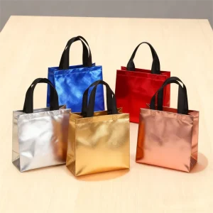 Custom Logo Recyclable Non Woven Tote Bags Bulk Eco Friendly Reusable Shopping Bags with Screen Print for Retail & Promotion