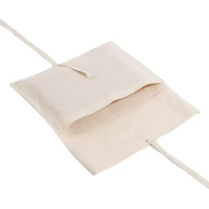 Custom Logo Recyclable Organic Cotton Canvas Pouch Eco friendly Envelopes for Socks Sustainable Packaging