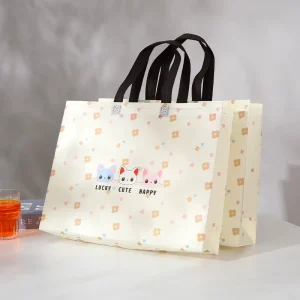 Custom Logo Reusable Cartoon Nonwoven Tote Bag Waterproof Eco Friendly Shopping Bag for Daily Life