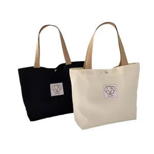 Custom Logo Size Eco Friendly Reusable Recycled White Cotton Canvas Tote Bag Women’s Shopping Bag