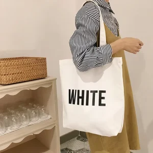 Custom Logo Size Printed Eco Friendly Recycled Plain Blank Cotton Canvas Grocery Shopping Custom Tote Bags With Printed Logo