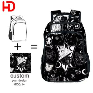 Custom Logo Student Backpack Lightweight School Bag for Teenagers Small MOQ Adult Big Size Laptop Business Large Sport
