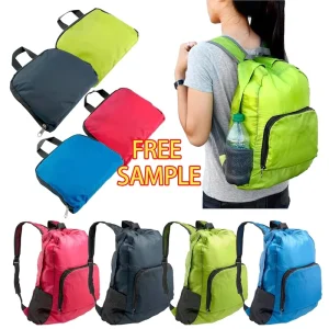 Custom Logo Travel Bags Backpacks Lightweight Nylon Hiking Waterproof Ultralight Foldable Polyester Backpack Bag