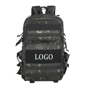 Custom Logo Waterproof MOLLE Hook Loop Tactical Backpack Oxford Camouflage Multi compartment Wear resistant Rucksack