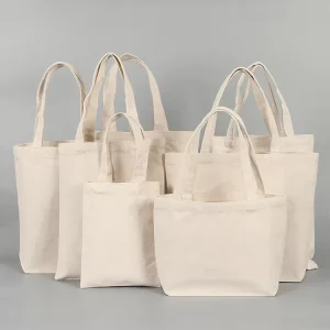 Custom Luxury High Quality Cotton Canvas Tote Bags Custom Logo Zipper Closure 4-16oz Thickness Custom Color Bags