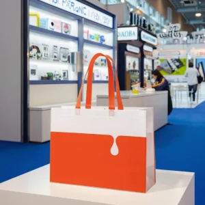 Custom Non Woven Multi Function Reusable Shopping Bags with Handle Printed for Exhibition Use or Gifts