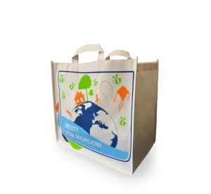 Custom Non Woven Pure PLA Tote Bag Eco Friendly Biodegradable Reusable Shopping Bag Fully Certified