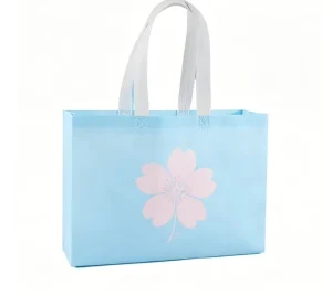 Custom Non woven Fabric Recyclable Supermarket Grocery Takeaway Tote Bags Heat sealed Laminated Digital Printing Customized