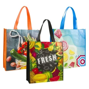 Custom PP Woven Bag Laminated Recycled Plastic Tote Bag Waterproof Reusable Eco Friendly Grocery Pp Woven Shopping Bag