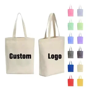 Custom Personalized Reusable Cotton Bag Canvas Tote for Shopping Travel Business Activities with Logo or Design