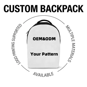 Custom Polyester Printed Student Backpack Outdoor Casual Sports Bag Teens College School Bag