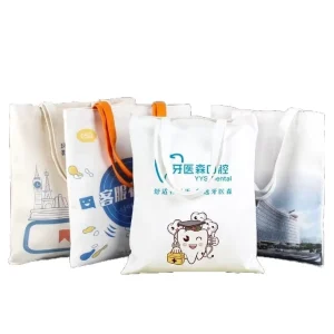Custom Print Logo Reusable Shopping Bags Plain White Blank Cotton Canvas Tote Bag Recyclable Feature Customized