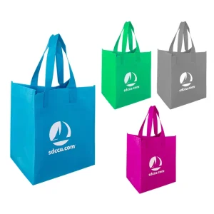 Custom Print Recyclable Promotion Shopping Ecological Non Woven Carry Fabric Tote Bag with Logo