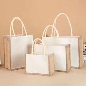 Custom Printed Jute Tote Bag Unique Design for Enterprise Promotion Environmentally Friendly Reusable for Daily