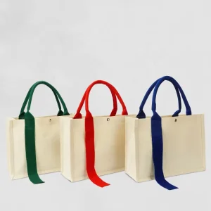Custom Printed Personalized Reusable Cotton Tote Bag Hand Shoulder Packing Canvas with Logo Recyclable Feature