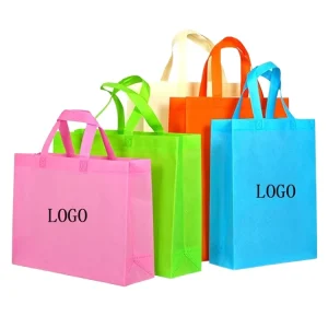 Custom Printed Reusable Shopping Non Woven Nonwoven Tote Shop Clothing Packaging Non Woven Tote Fabric Bag with Logo