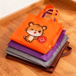 Custom Promotional Biodegradable Foldable Non Woven Tote Bag Reusable Shopping Design Eco Friendly Material Custom Logo Printing