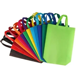 Custom Recyclable Non Woven Tote Bag with Embossing Logo Printing Reusable Fabric Grocery Shopping Bag for Gift Use