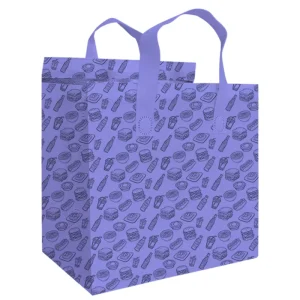 Custom Screen Logo Recycled Reusable Shopping Bag Non Woven Grocery Tote Bag Hand Length Handle Heat Seal Vest Design Digital