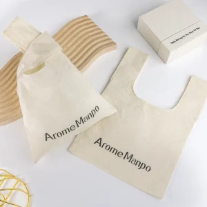 Custom Size Canvas Tote Shopping Bag Organic Cotton with Logo Fashionable Recyclable Shoulder Bag for Promotion