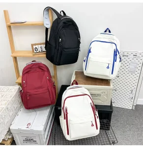 Custom Student Backpack Simple Casual Backpack Lightweight College Schoolbag for Teenagers