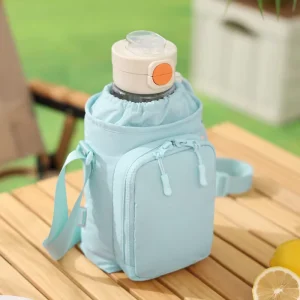 Custom Water Bottle Bag Crossbody Cell Phone Bag Outdoor Cycling Sports Thermal Cup Holder Pack for Mountain Yoga