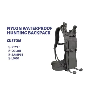 Custom Waterproof Nylon Hunting Backpack Zipper Closure Carbon Fiber Frame Bow Holder 80L Capacity Unisex Outdoor Gear