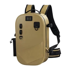 Custom Waterproof Zipper Closure Fishing Backpack with Rod Holder Lightweight Free Movement Men’s Gift