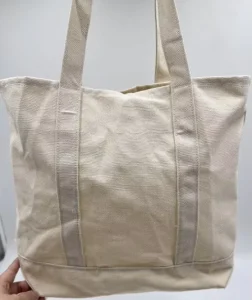 Custom Women’s Eco friendly High Capacity Canvas Cotton Tote Bags with Custom Logo for Promotional Use