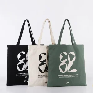 Customizable Canvas Cotton Tote Bags Reusable Shopper Bags with Logo Printed Your Own Design Promotion Shopping Bags