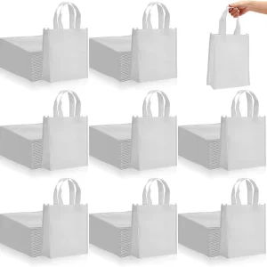 Customizable Eco friendly Recyclable Non Woven Reusable Laminated Grocery Tote Bags Button Closure Screen Printed