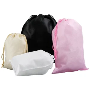 Customizable Factory Spot Thick Heat-bonding Non-woven Bag Double Drawstring Bag Dustproof Agriculture Use Screen Printed Bag